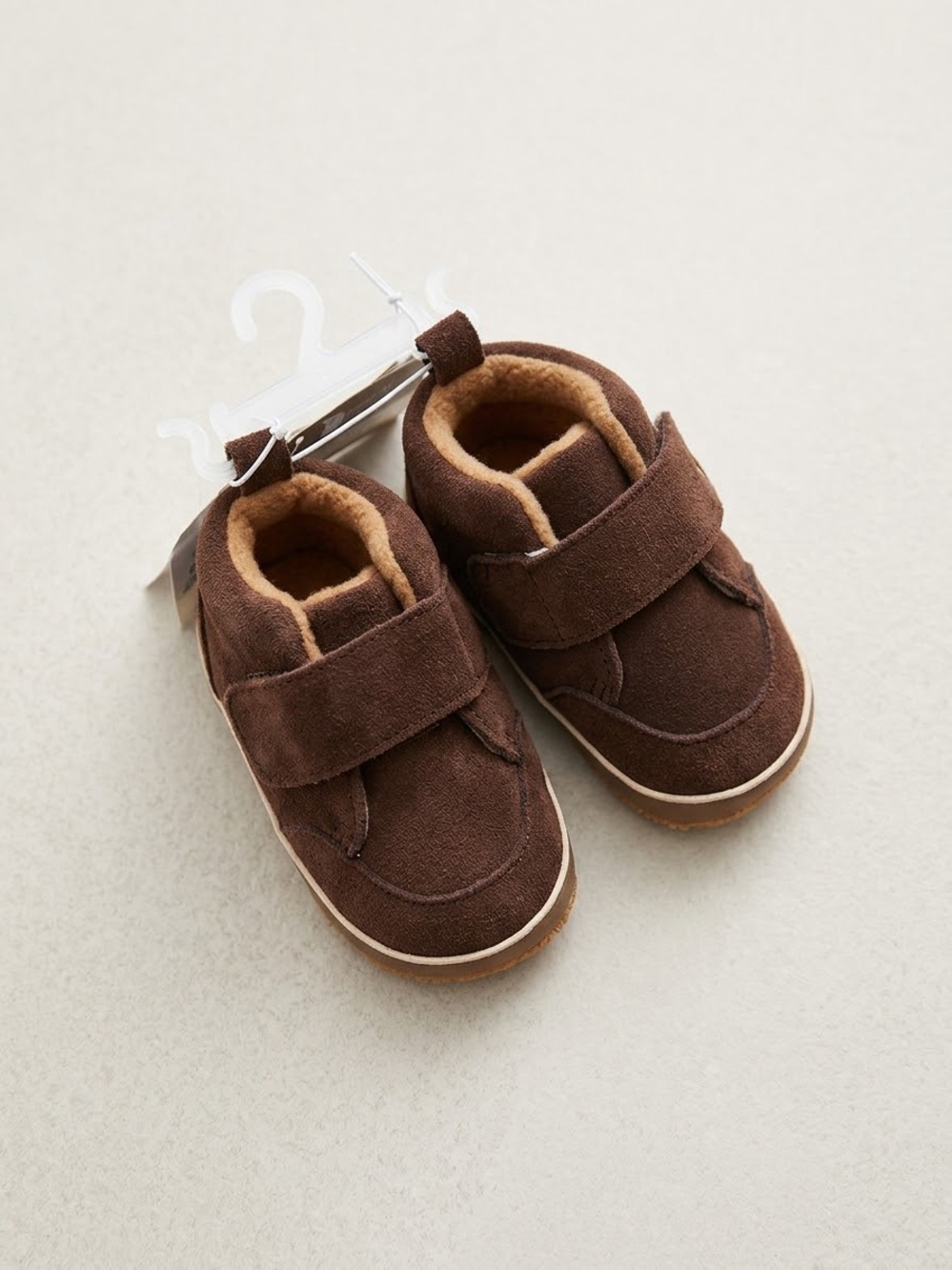 NWT Bearpaw Leather Baby Booties Brown Crib Shoes 0-6M